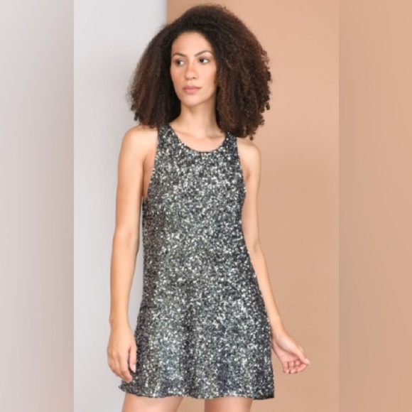Anthropologie Dresses & Skirts - NWT BL^NK LONDON X ANTHROPOLOGIE Cerro Seafoam Sequin Mini Dress Size Small